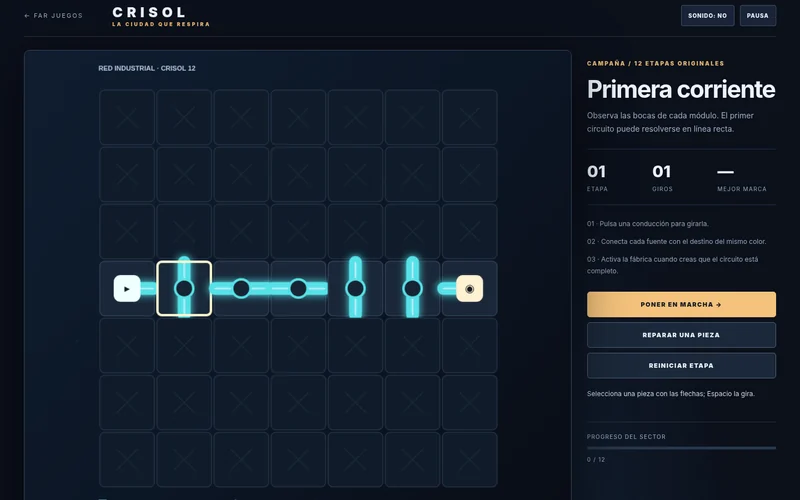 Captura real de la interfaz de CRISOL